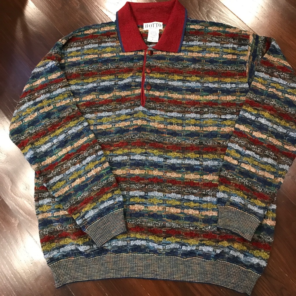 Men's polo shirt-sweater size L made in Italy