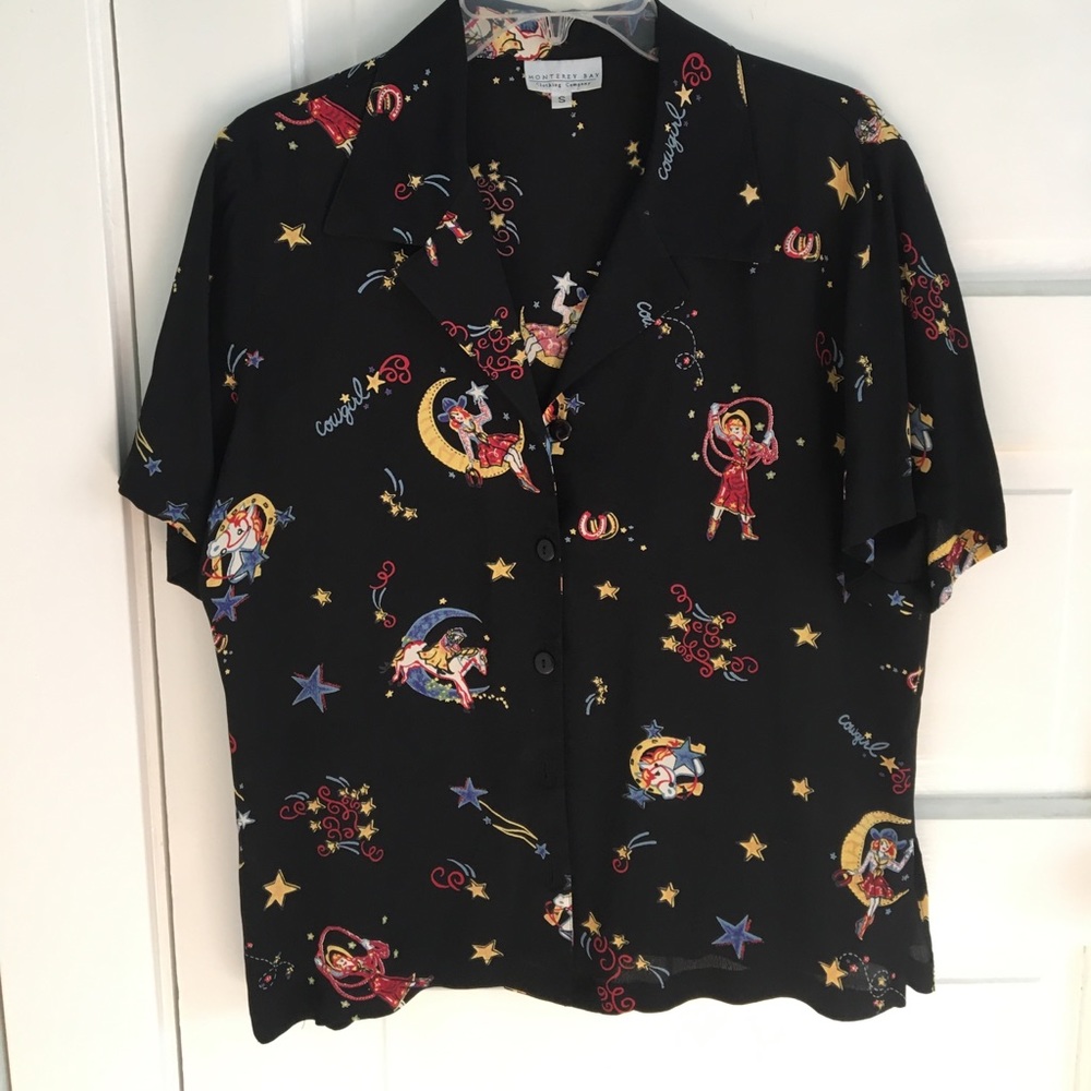 Cowgirl patterned blouse