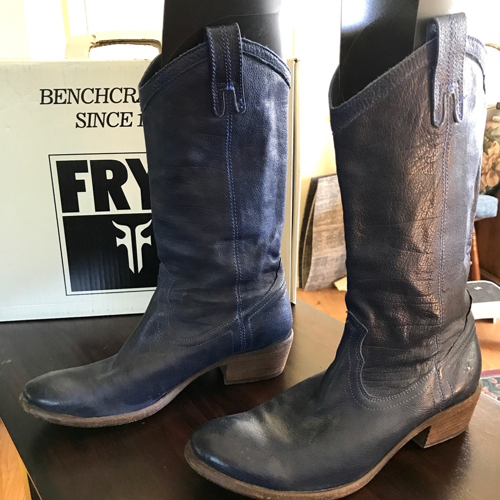 Frye Boots Carson Pull On Sapphire Size 9B