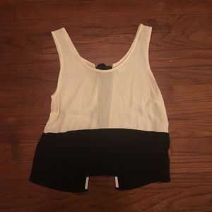 Urban Outfitters Black & White Back Tie Top