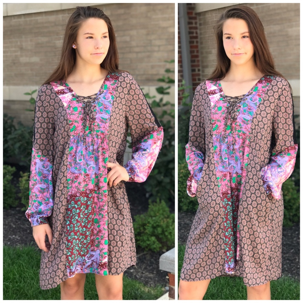 Patchwork Tunic Slip Dress