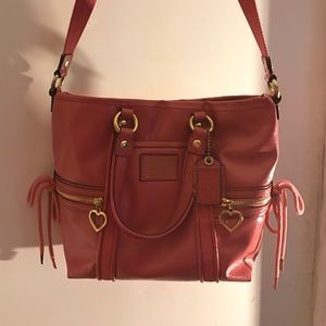 Coach Pink Leather Crossbody Purse