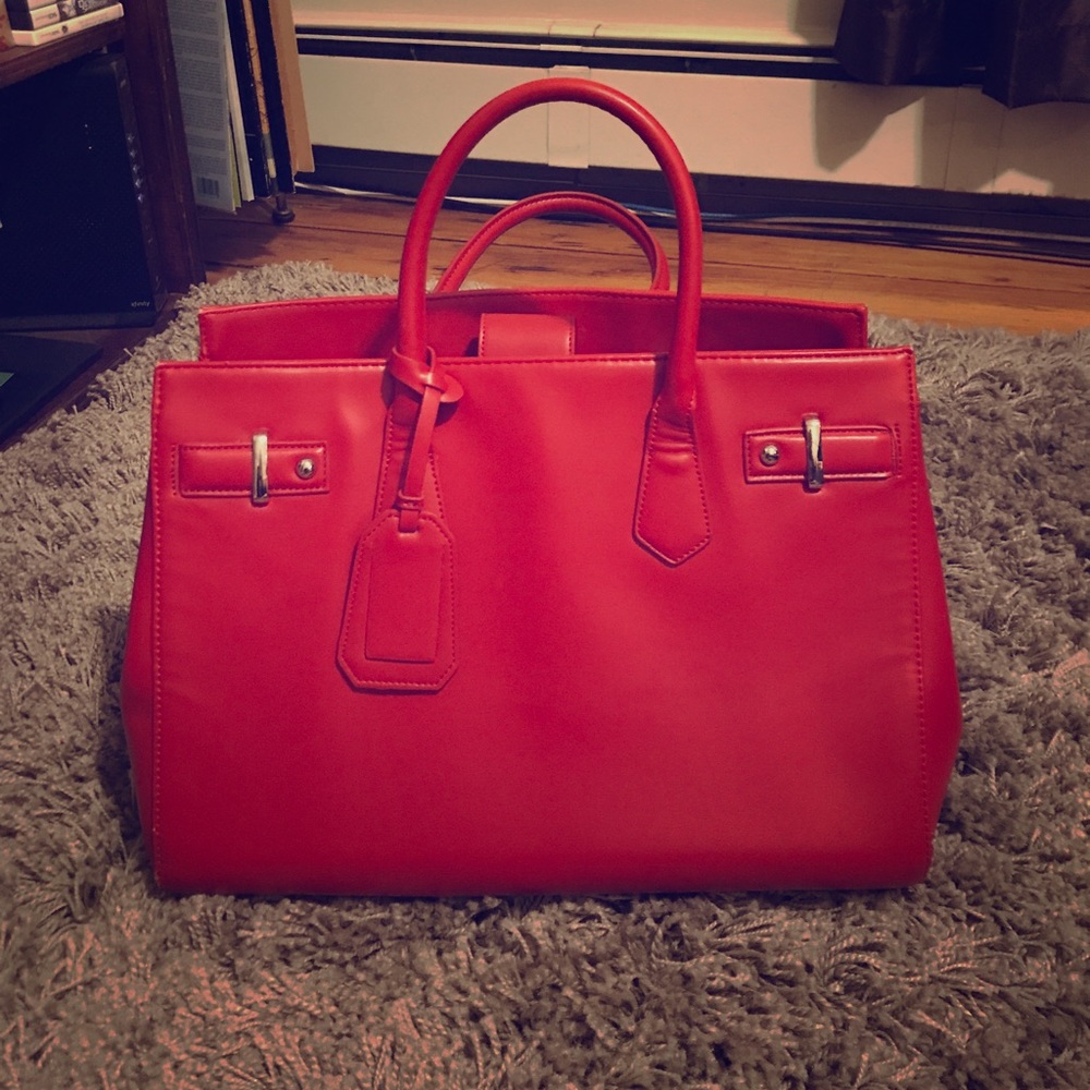 Fabulous cherry red tote bag