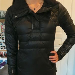 "Down for a run" black lululemon jacket