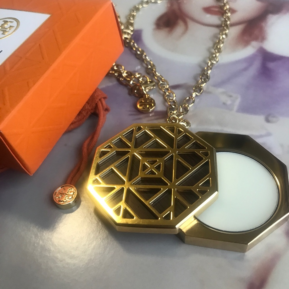 TORY BURCH Solid Perfume Pendant Necklace - NEW