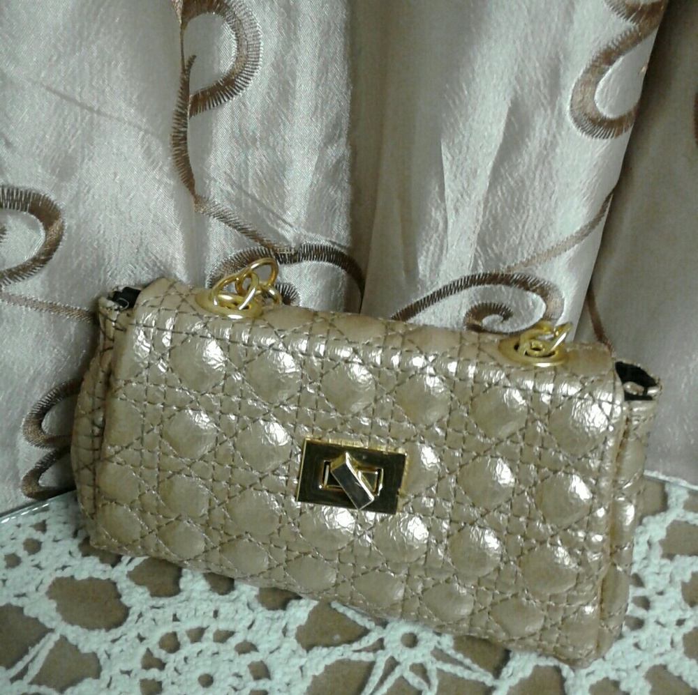 Gold evening purse