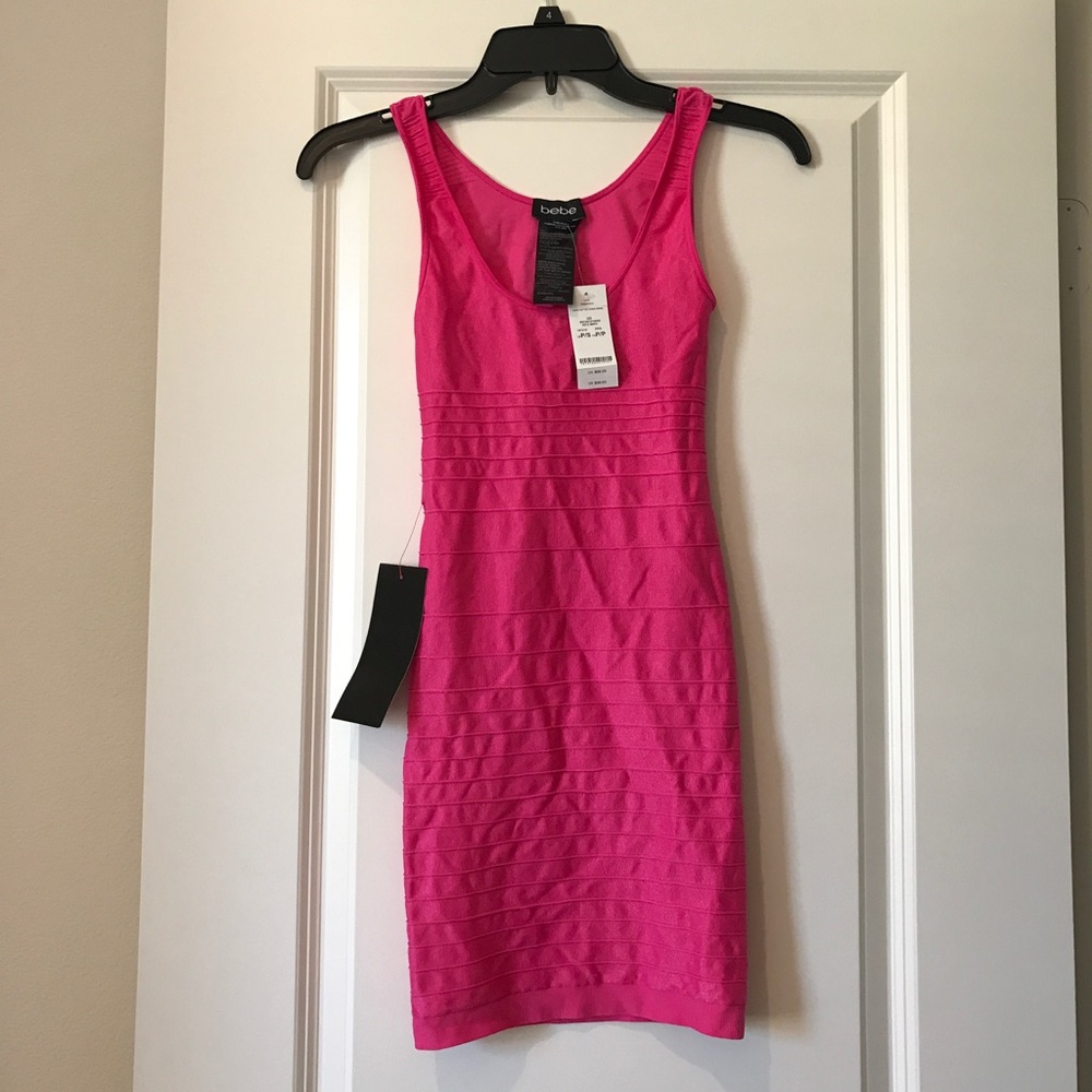 Bebe bodycon dress with back cutout