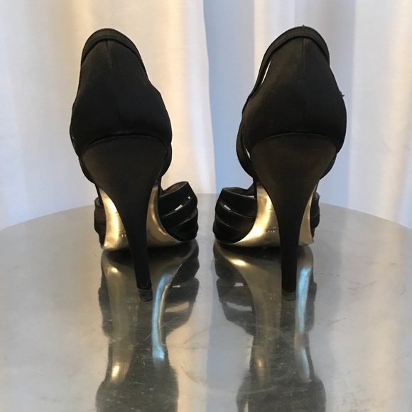 SALE!! MIU MIU Black Silk T-Strap Heels 36/5.5 - Picture 4 of 8