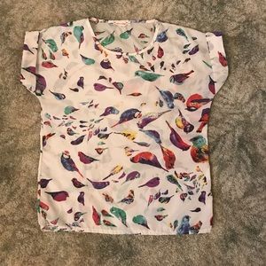 Gorgeous birds chiffon shirt