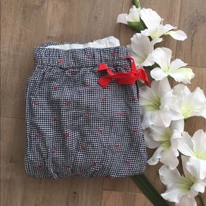 Gap Body navy and white with red polka dots