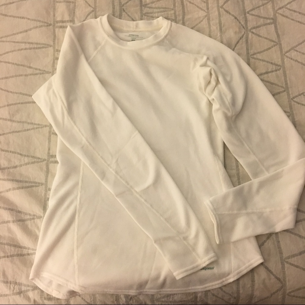 Patagonia Base Layer Long Sleeve White Size Small