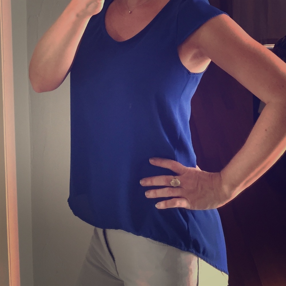 Cap Sleeve Chiffon Shirt