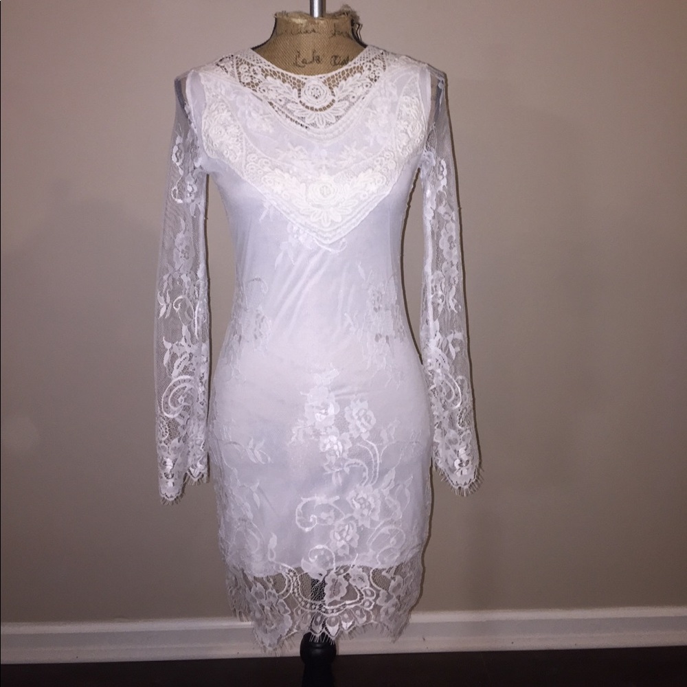 White lace dress