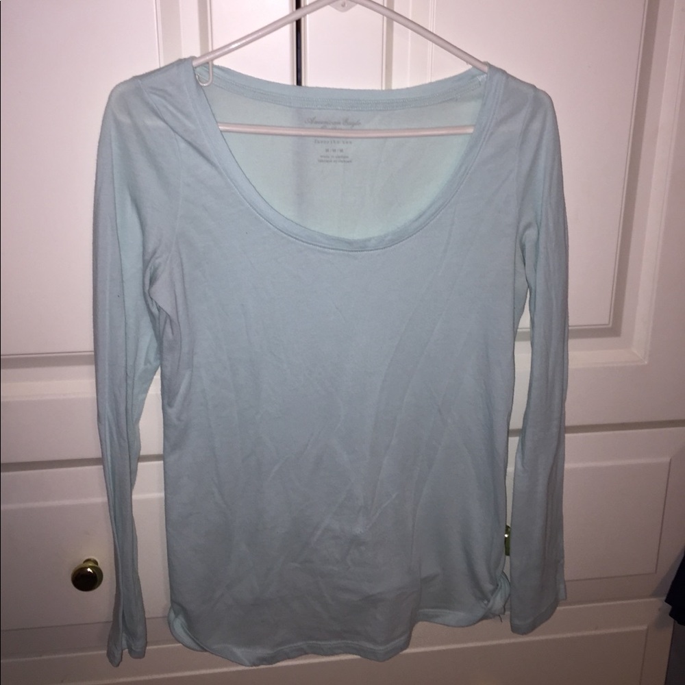 American eagle light teal long sleeve!