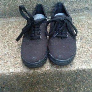 Black canvas shoes