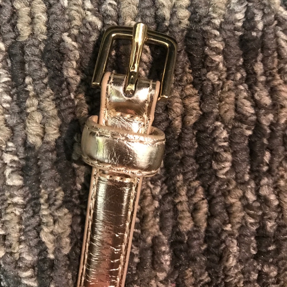 Metallic gold belt