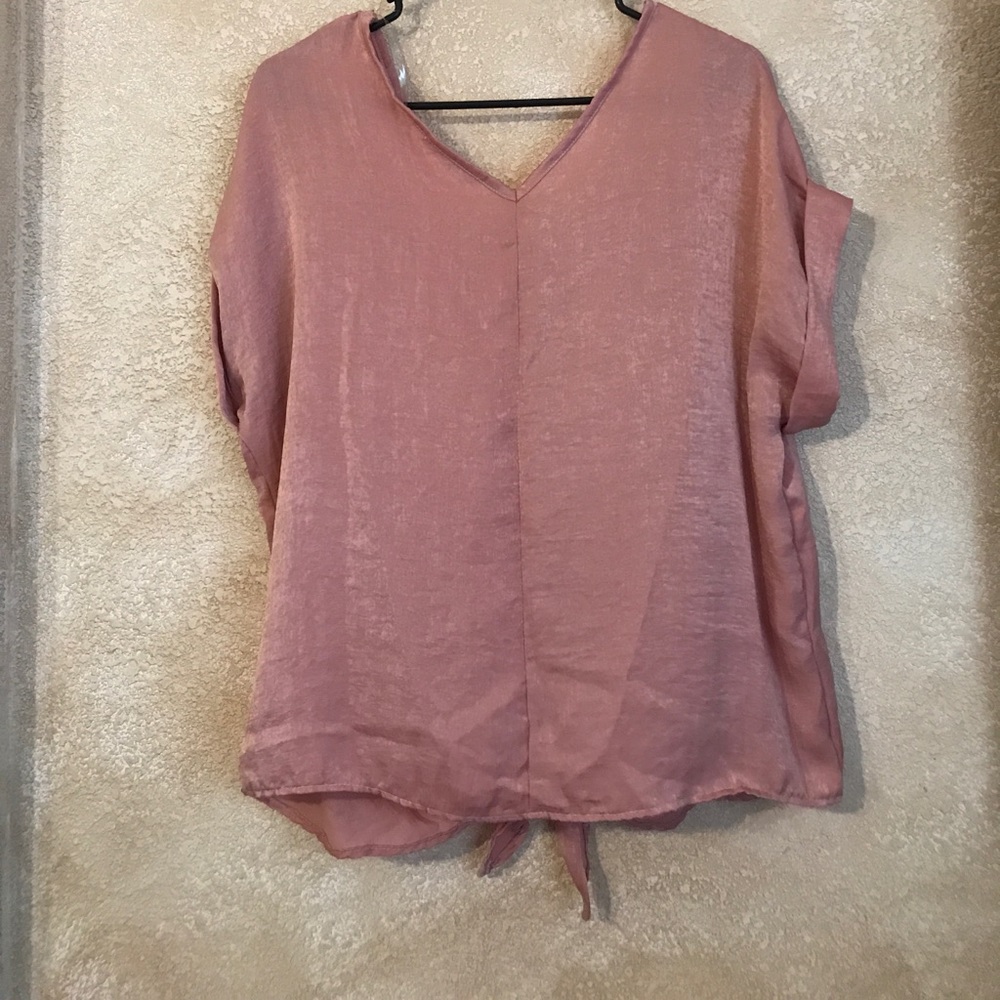 Wasabi + mint shimmer knotted top - Picture 6 of 6
