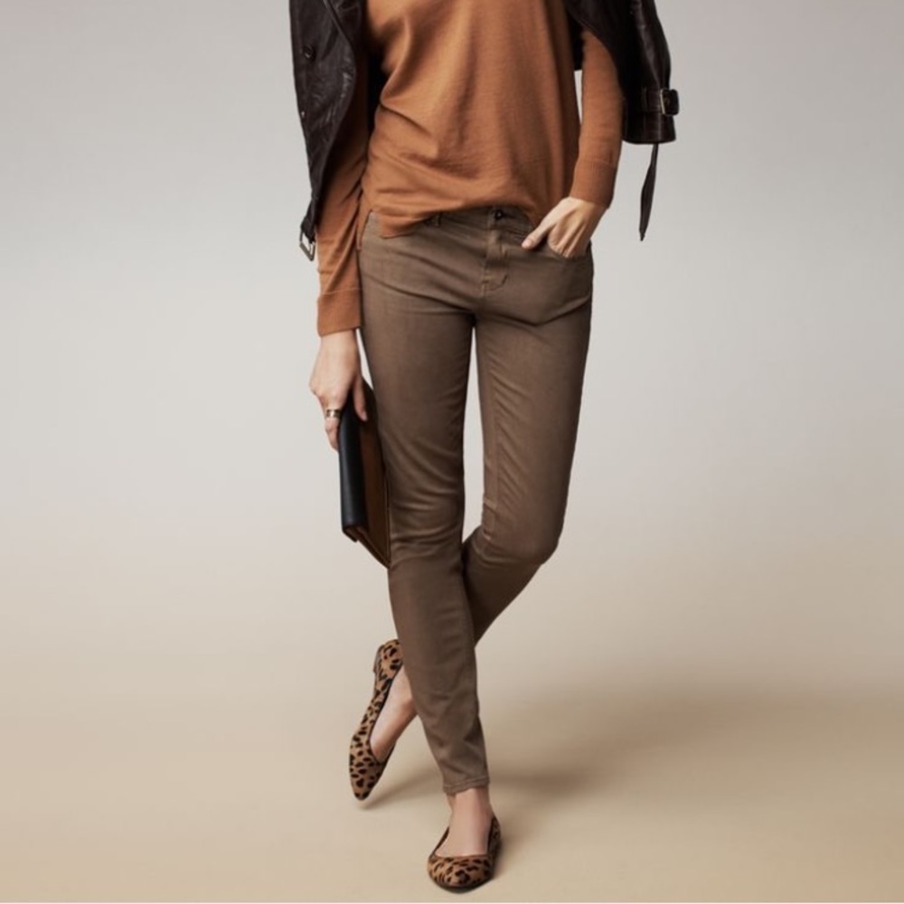 👖Madewell Skinny Army Green Ankle Sateen Pant - Picture 6 of 7