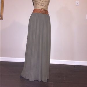 Olive green maxi dress