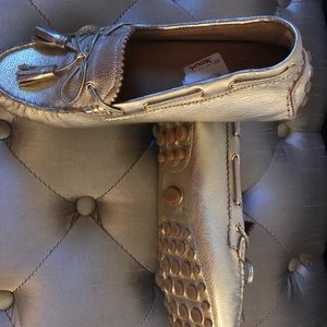 COACH "Nadia" Metallic Gold Leather Tassel 9.5