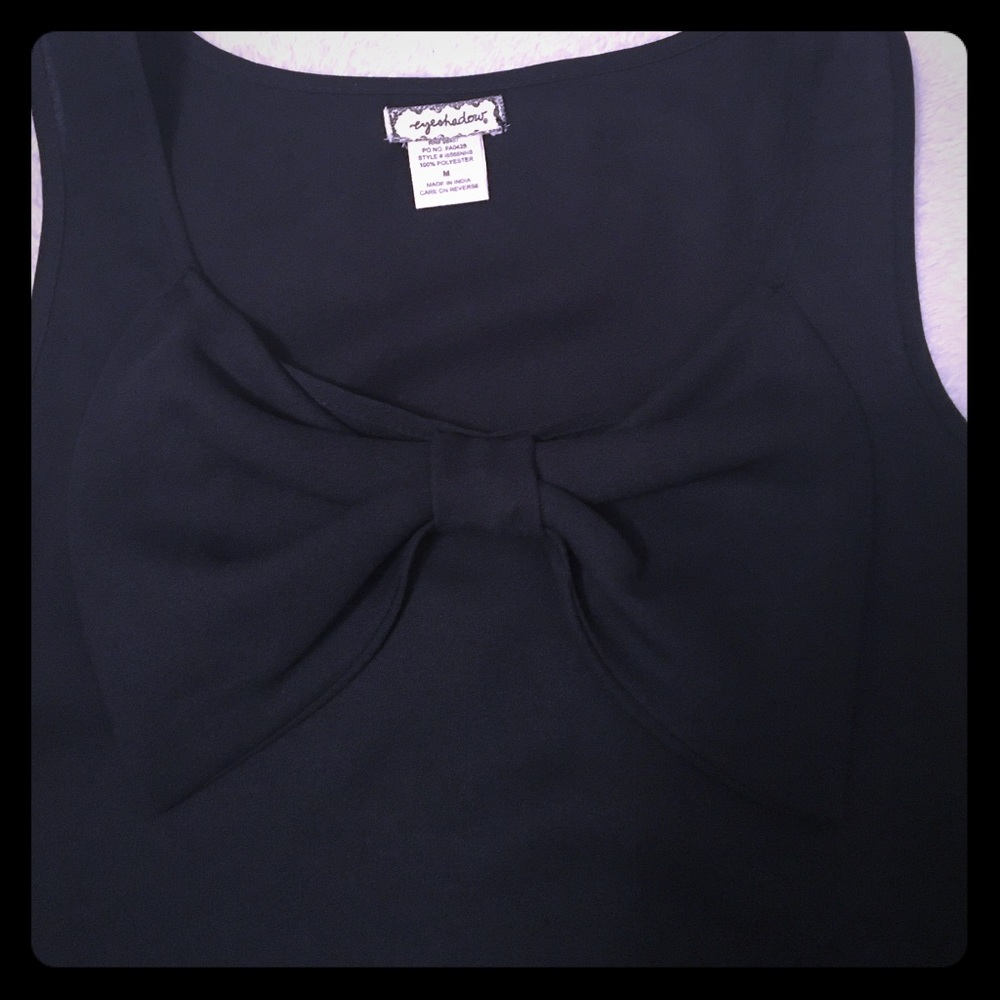 Black bow blouse