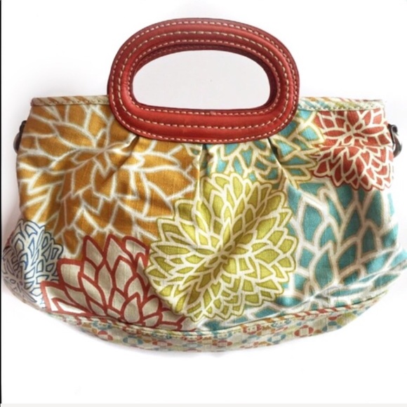 Fossil Canvas and Leather Satchel - Picture 2 of 4