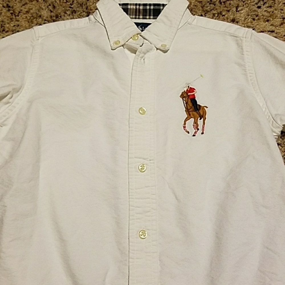 Polo Boys Button Down Dress Shirt Size 6