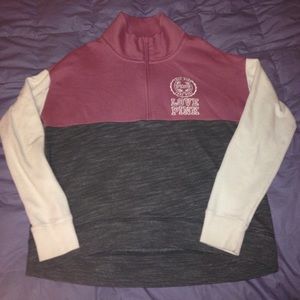 VS Pink Quarter Zip Sweater