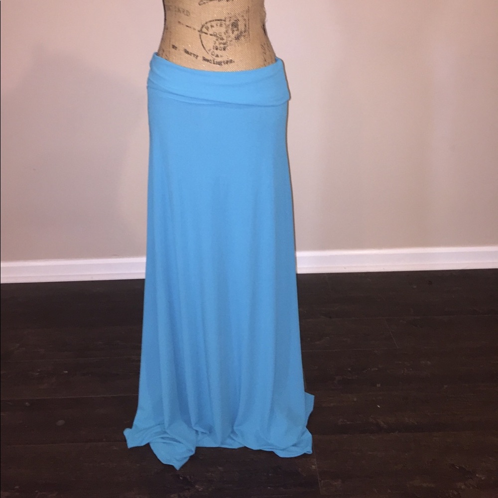 Blue maxi skirt