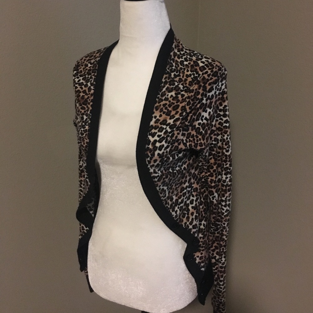 Leopard Print Cardigan Sweater