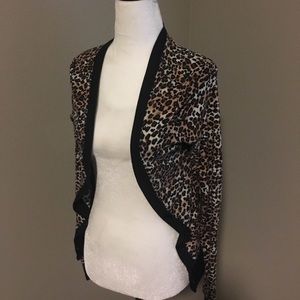 Leopard Print Cardigan Sweater