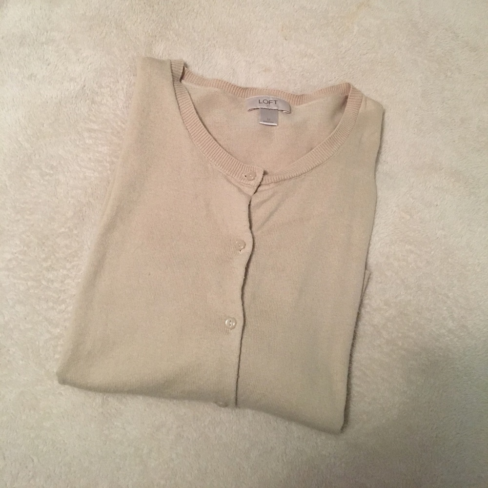 LOFT tan sweater