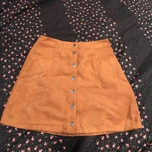 Suede skirt