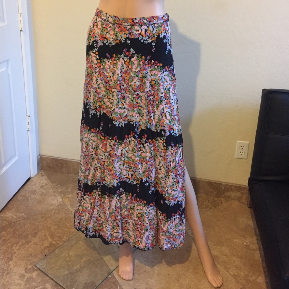 June & Hudson floral maxi skirt