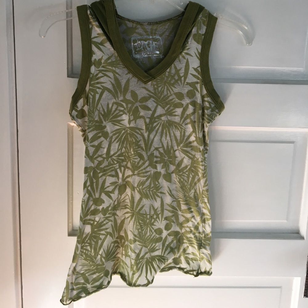 Racerback, hooded tank top