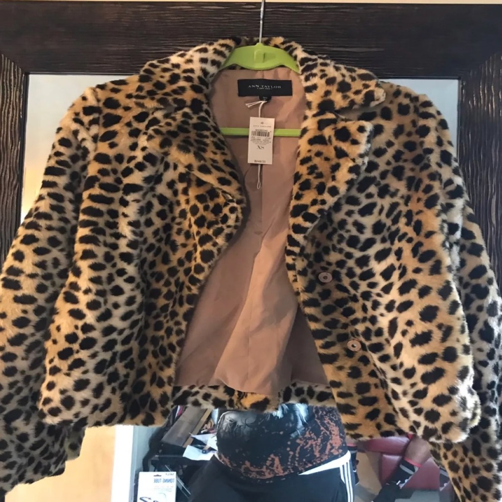 Ann Taylor Leopard Fur Coat