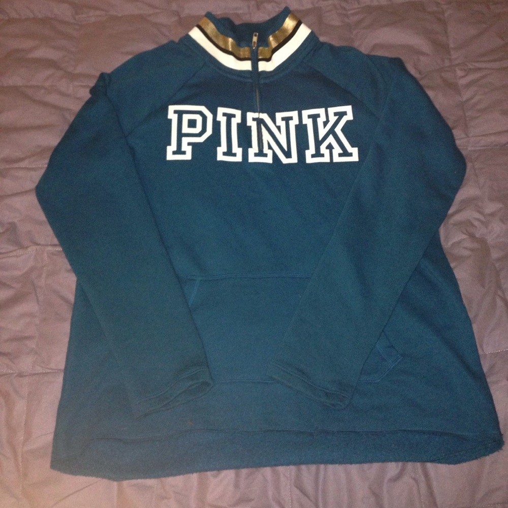 VS Pink Quarter Zip Sweater