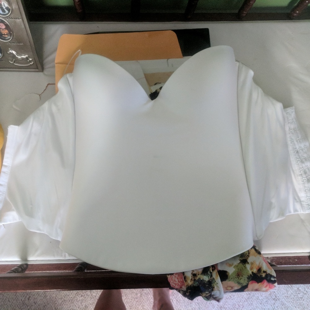 White bustier