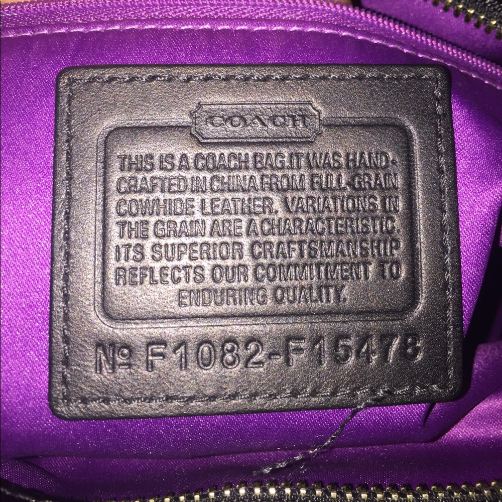 Black Coach purse - Picture 7 of 8