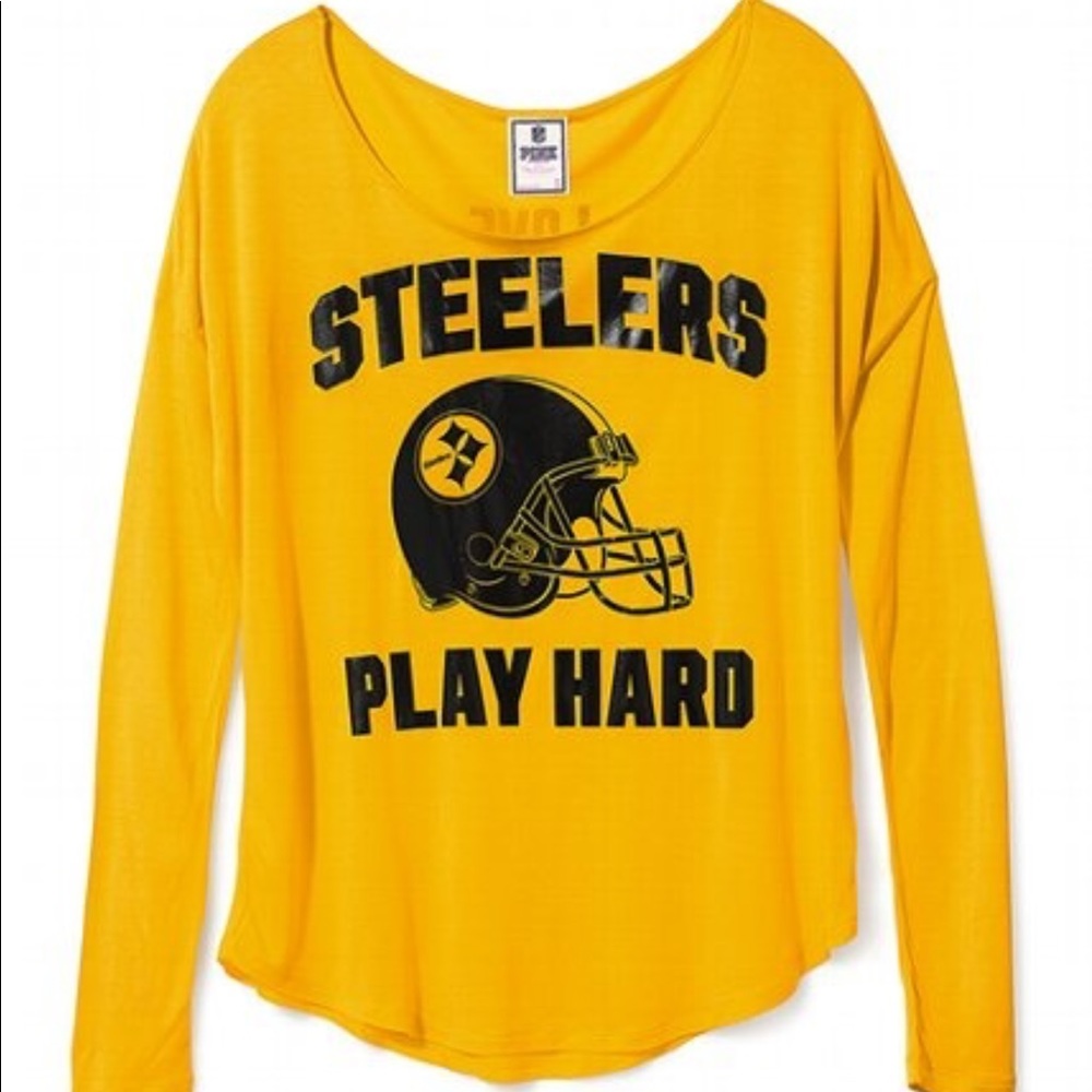 PINK Victoria's Secret Steelers PLAY HARD T Shirt