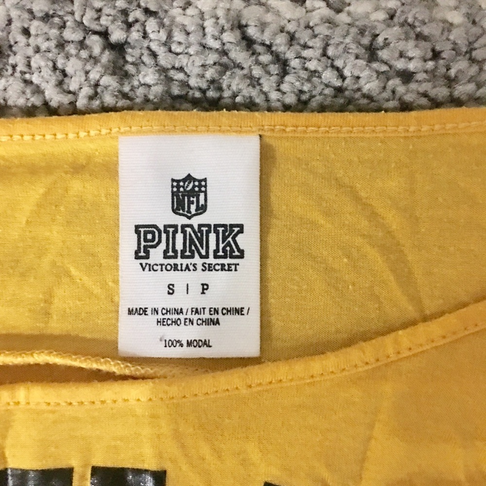 PINK Victoria's Secret Steelers PLAY HARD T Shirt - Picture 4 of 4