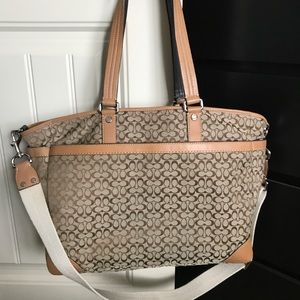 Signature Coach canvas large diaper bag