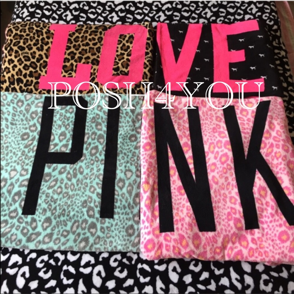 My PINK VS Stadium Blanket collection 😍😍😍😍😍