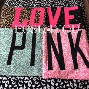 My PINK VS Stadium Blanket collection 😍😍😍😍😍