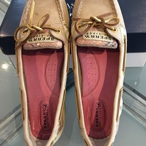 Sperry Angelfish Linen/Coral Top-Slider