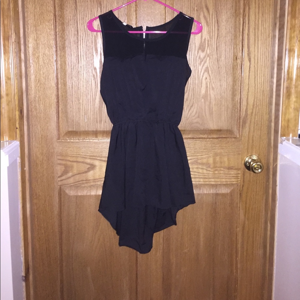 Black peplum top