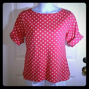 🌺🌺 🌺 HOST PICK 🌺🌺🌺 knit coral dot top