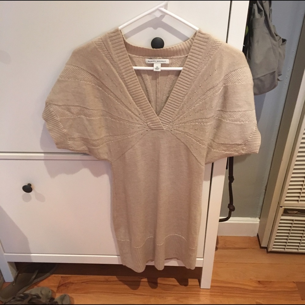 Tan Banana Republic sweater dress, size xs