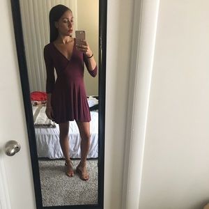 Plum wrap dress from Forever 21