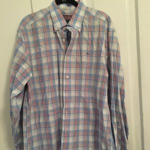 Vineyard vines plaid button down